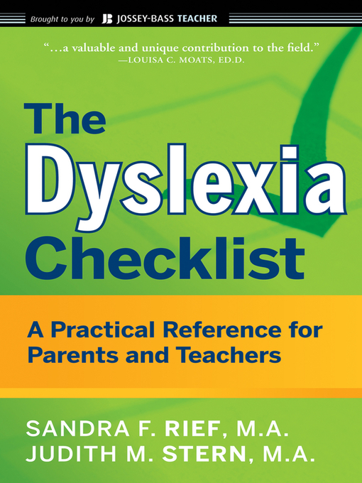 Title details for The Dyslexia Checklist by Sandra F. Rief - Available